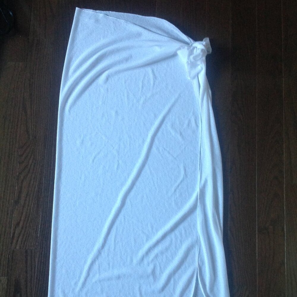 Brand New Long White Swim Wrap Sarong Coverup